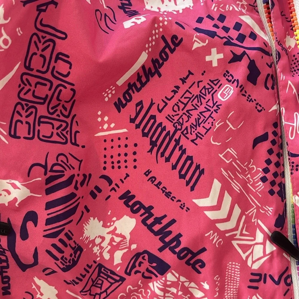 North Pole Ski Snow pink jacket hoodie size M - Picture 7 of 15